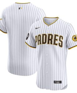 San Diego Padres Nike Home Elite Patch Jersey - White
