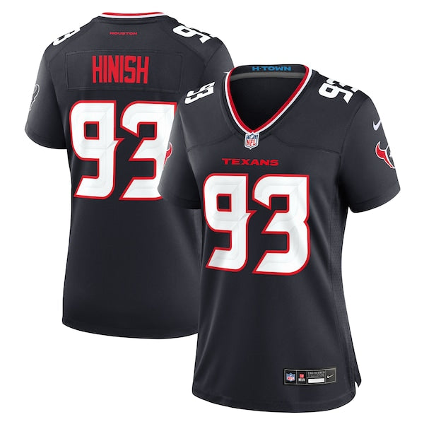 Kurt Hinish Houston Texans Nike Women's Team Game Jersey - Navy