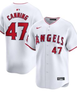 Griffin Canning Los Angeles Angels Nike Home Limited Player Jersey - White