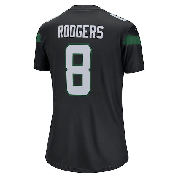 Aaron Rodgers New York Jets Nike Women's Alternate Legend Player Jersey - Stealth Black/Green/White - Image 4