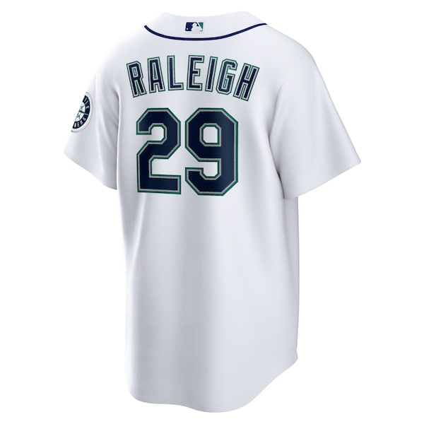Cal Raleigh Seattle Mariners Nike Home Replica Jersey - White - Image 3