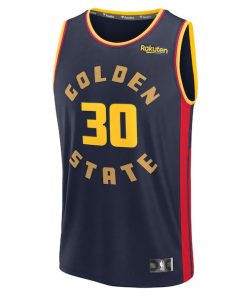 Alternative view of Stephen Curry Golden State Warriors  2024/25 Fast Break Player Jersey - City Edition - Navy