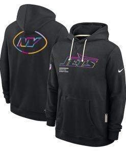 New York Jets Nike 2025 NFL Crucial Catch Sideline Standard Issue Dri-FIT Hoodie - Black
