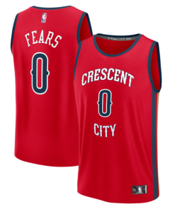 Jeremiah Fears New Orleans Pelicans  Fast Break Replica Player Jersey - Statement Edition - Red