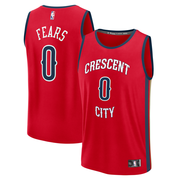 Jeremiah Fears New Orleans Pelicans Fast Break Replica Player Jersey - Statement Edition - Red