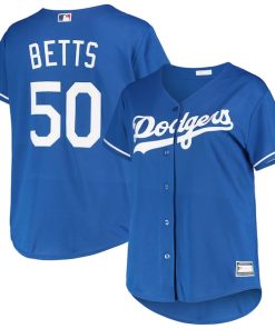Mookie Betts Los Angeles Dodgers Women's Plus Size Replica Player Jersey - Royal