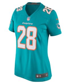 Alternative view of Devon Achane Miami Dolphins Nike Women's Player Game Jersey - Aqua
