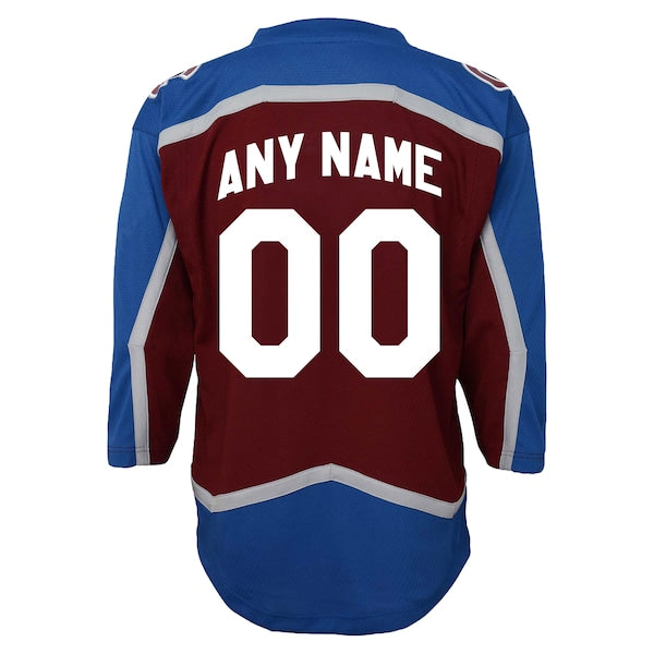 Colorado Avalanche Preschool Home Replica Custom Jersey - Maroon - Image 3