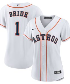 Houston Astros Nike Women's #1 Bride Home Replica Jersey - White
