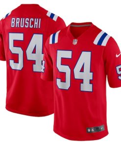 Tedy Bruschi New England Patriots Nike Retired Player Alternate Game Jersey - Red/Navy