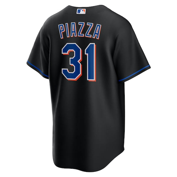 Mike Piazza New York Mets Nike 2022 Alternate Replica Player Jersey - Black - Image 3