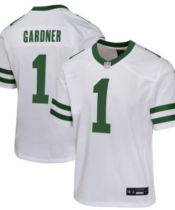Alternative view of Ahmad Sauce Gardner New York Jets Nike Youth Game Jersey - Legacy Green