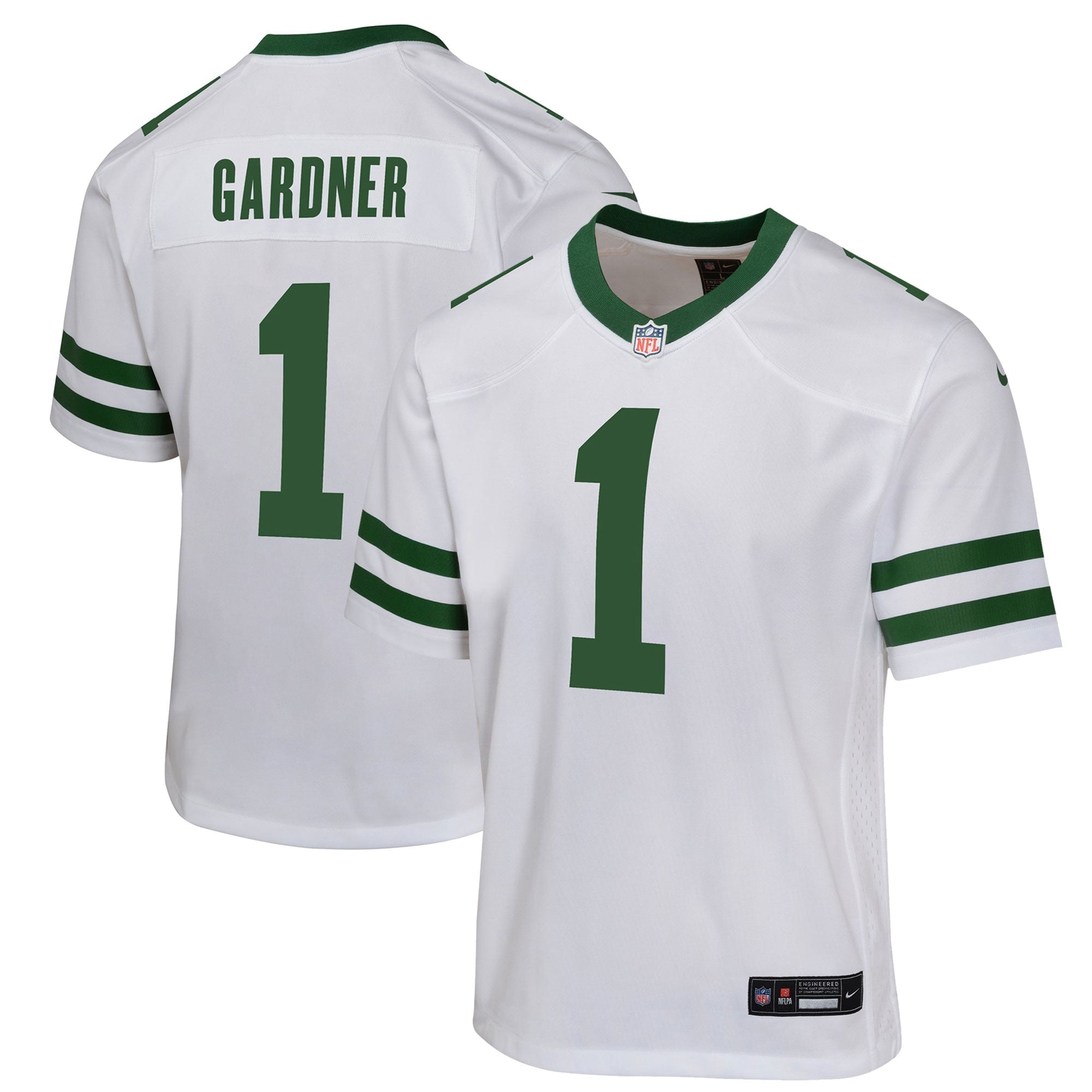 Ahmad Sauce Gardner New York Jets Nike Youth Game Jersey - Legacy Green - Image 2