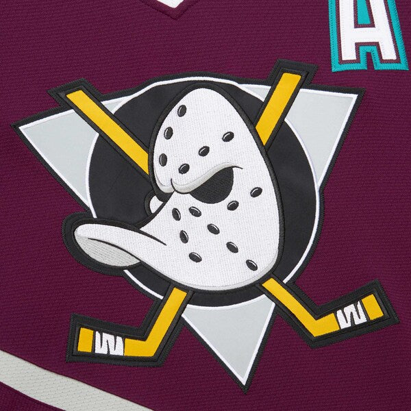 Teemu Selanne Anaheim Ducks 1996-97 Power Play Jersey - Purple/White - Image 5