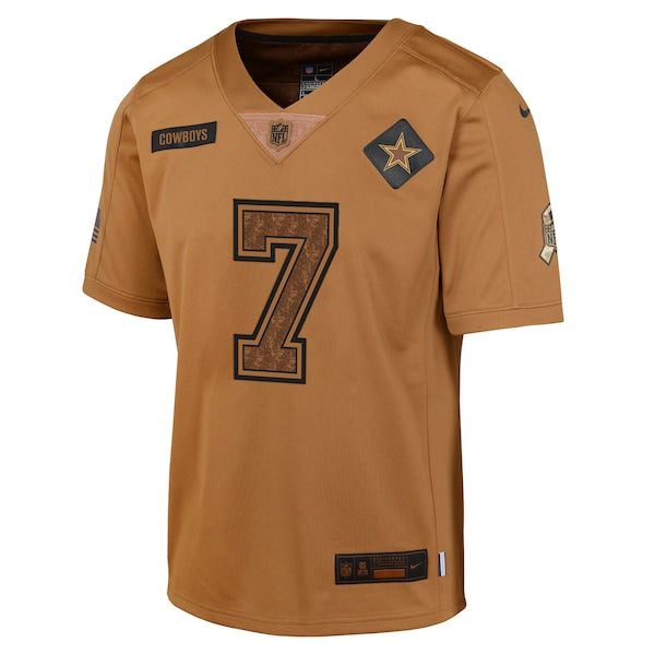 Trevon Diggs Dallas Cowboys Nike Youth 2023 Salute To Service Limited Jersey - Brown - Image 2
