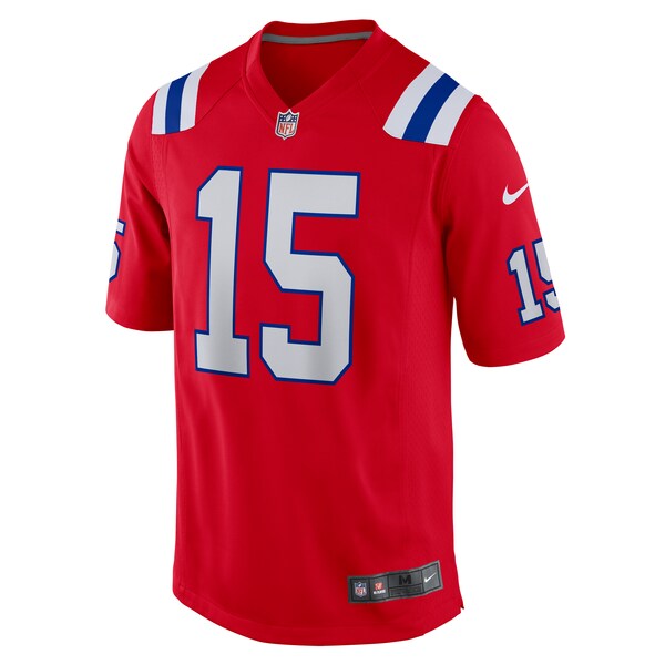 Ezekiel Elliott New England Patriots Nike Male Adult Alternate Game Player Jersey - Red/Navy/White - Image 3