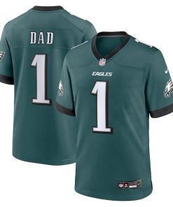 Philadelphia Eagles Nike #1 Dad Game Jersey - Midnight Green