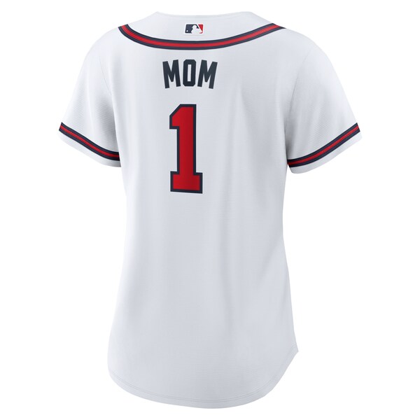 Atlanta Braves Nike Women's #1 Mom Home Replica Jersey - White - Image 3