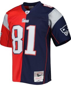 Alternative view of Randy Moss New England Patriots 2007 Split Legacy Replica Jersey - Navy/Red