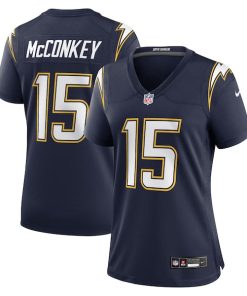 Alternative view of Ladd McConkey Los Angeles Chargers Nike Women's Alternate Super Chargers Game Jersey - Navy/Powder Blue/Gold