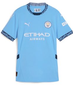 Alternative view of Kevin De Bruyne Manchester City Puma Women's 2024/25 Home Replica Player Jersey - Light Blue
