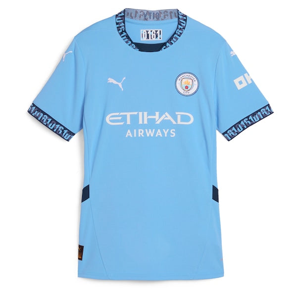 Erling Haaland Manchester City Puma Women's 2024/25 Home Replica Player Jersey - Light Blue - Image 3