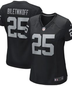 Fred Biletnikoff Las Vegas Raiders Nike Women's Game Retired Player Jersey - Black