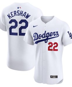 Clayton Kershaw Los Angeles Dodgers Nike Home Elite Player Jersey - White