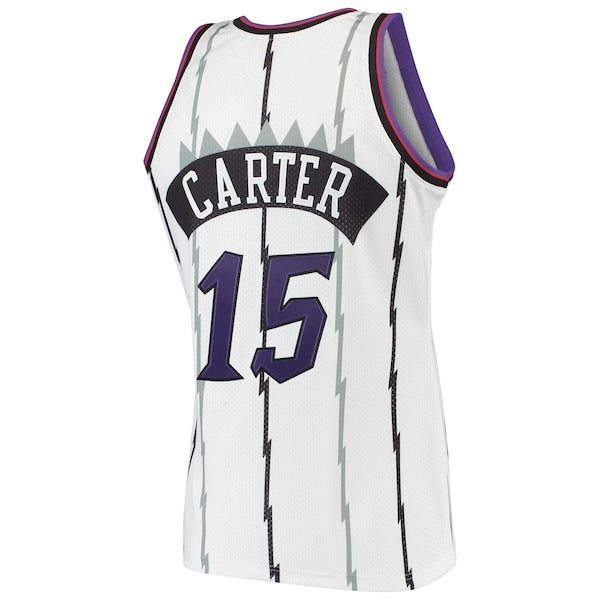 Vince Carter Toronto Raptors 1998/99 Hardwood Classics Authentic Jersey - White - Image 3