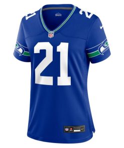 Alternative view of Devon Witherspoon Seattle Seahawks Nike Women's Throwback Player Game Jersey - Royal