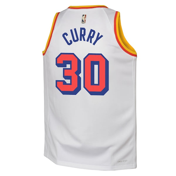 Stephen Curry Golden State Warriors Nike Youth 2024/25 Swingman Jersey - White - Classic Edition - Image 3