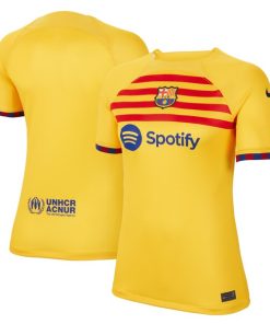 Barcelona Nike Women's 2022/23 Fourth Breathe Stadium Replica Jersey - Yellow