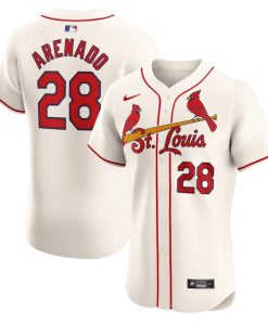 Alternative view of Nolan Arenado St. Louis Cardinals Nike Alternate Elite Player Jersey - Cream