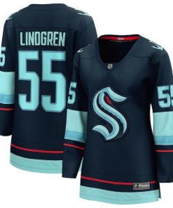 Ryan Lindgren Seattle Kraken  Women's Home Breakaway Jersey - Deep Sea Blue