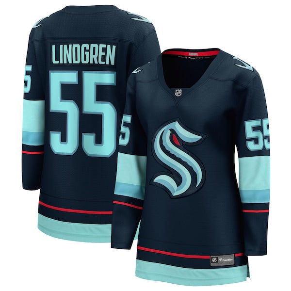 Ryan Lindgren Seattle Kraken Women's Home Breakaway Jersey - Deep Sea Blue