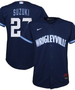 Seiya Suzuki Chicago Cubs Nike Preschool City Connect Script Replica Player Jersey - Navy