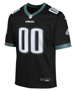 Alternative view of Philadelphia Eagles Nike Youth Alternate Custom Game Jersey - Black