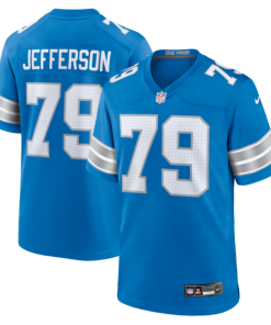 Quinton Jefferson Detroit Lions Nike Team Game Jersey -  Blue