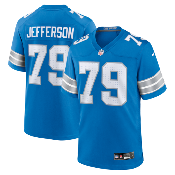 Quinton Jefferson Detroit Lions Nike Team Game Jersey - Blue