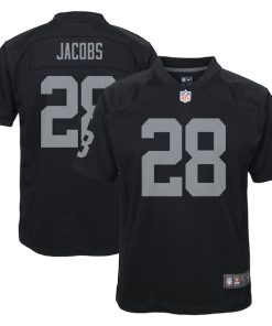 Josh Jacobs Las Vegas Raiders Nike Youth Game Jersey - Black