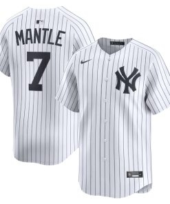 Mickey Mantle New York Yankees Nike Home Limited Player Jersey - White