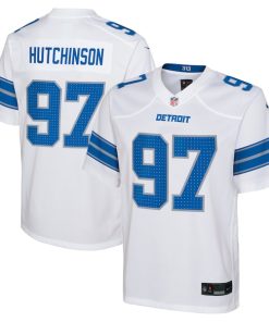 Aidan Hutchinson Detroit Lions Nike Youth Player Game Jersey - White