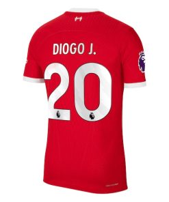Alternative view of Diogo Jota Liverpool Nike 2023/24 Home Authentic Player Jersey - Red/White