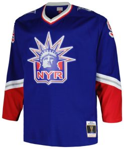 Alternative view of Wayne Gretzky New York Rangers Big & Tall Blue Line Player Jersey - Blue