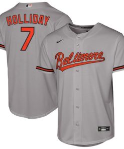 Jackson Holliday Baltimore Orioles Nike Youth Road Replica Jersey - Gray