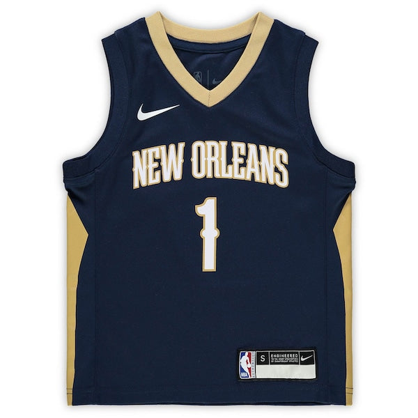 Zion Williamson New Orleans Pelicans Nike Preschool Replica Jersey - Icon Edition - Navy - Image 2