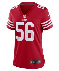 Alternative view of Leonard Floyd San Francisco 49ers Nike Women's Team Game Jersey -  Scarlet