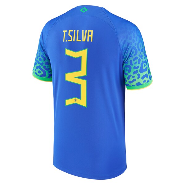 Thiago Silva Brazil National Team Nike 2022/23 Replica Away Jersey - Blue - Image 3