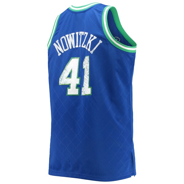 Dirk Nowitzki Dallas Mavericks Big & Tall 1998/99 NBA 75th Anniversary Diamond Swingman Jersey - Blue - Image 3