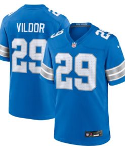 Alternative view of Kindle Vildor Detroit Lions Nike Team Game Jersey -  Blue